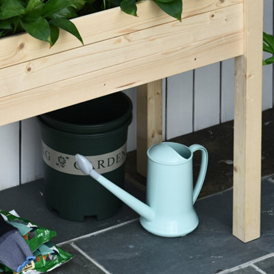 Outsunny Garden Wooden Planter Flower Raised Bed Herb Grow Box Container
