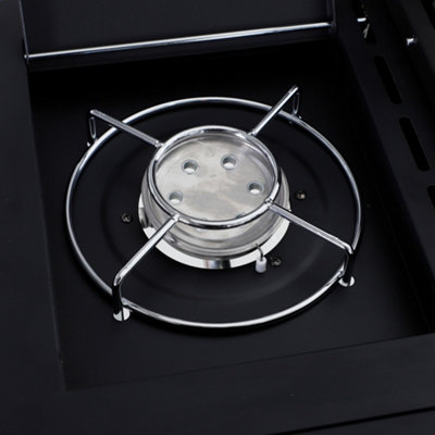Outsunny Gas BBQ Grill 4 + 1 Stainless Steel Burner Garden Yard Barbecue Cooker - 8