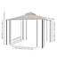 Outsunny Gazebo Party Tent Canopy Sun Shade for Patio Garden Beige 3x3(m)