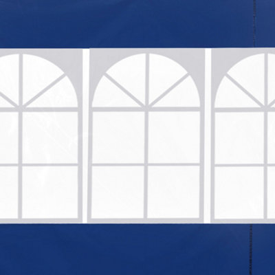 Outsunny Gazebo Replacement Exchangeable Side Wall Panels w/  Window Blue - 7