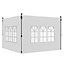 Outsunny Gazebo Side Panels for 3x3(m) or 3x4m Pop Up Gazebo, 2 Pack, White