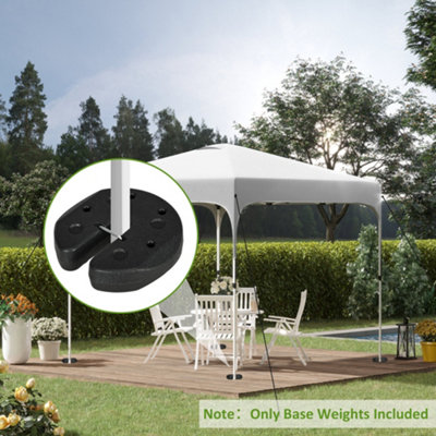 Outsunny Gazebo Weights Set of with Reinforce Pins, Total 12KG