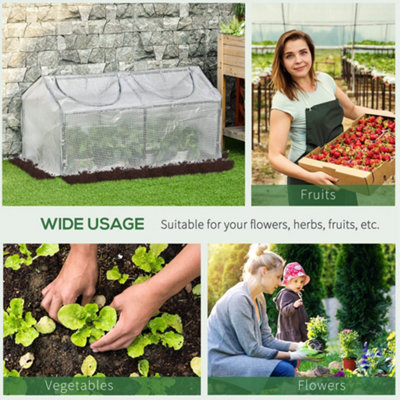 Outsunny Greenhouse Plants Foil Tomato Vegetable House W/ 2 Windows White - 4