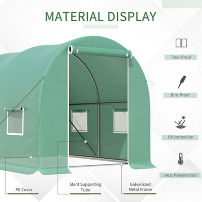 Outsunny Greenhouse Polytunnel Walk-in Grow Plant Steel 3 x 2 M Outdoor - 4