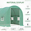 Outsunny Greenhouse Polytunnel Walk-in Grow Plant Steel 3 x 2 M Outdoor