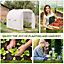 Outsunny Greenhouse Solid Frame Walk-in Garden Grow Large Insect Poly Tunnel