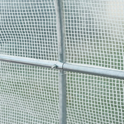 Outsunny Greenhouse Solid Frame Walk-in Garden Grow Large Insect Poly Tunnel - 9