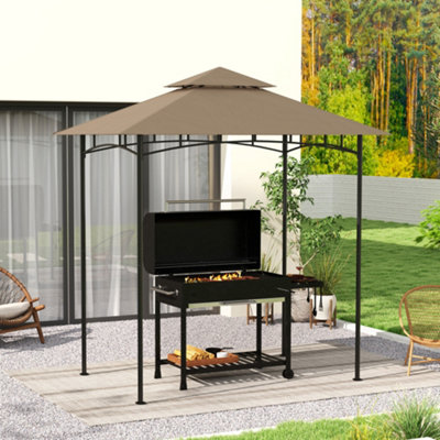 Outsunny Grill Gazebo Cover Roof Replacement for 1.5 x 2.4m
