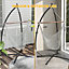 Outsunny Hammock Chair Stand Metal Frame Hammock Stand Only with Chian, Black
