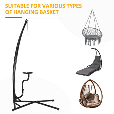 Outsunny Hammock Chair Stand Only Construction Heavy Duty Metal C