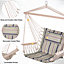 Outsunny Hammock Hanging Rope Chair Swing  Cushion 105KG Max Multicolour