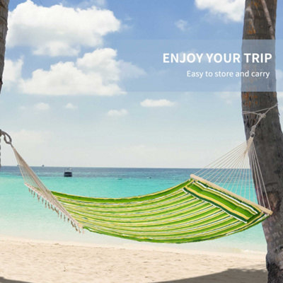 Outsunny Hammock Outdoor Garden Camping Hanging Swing Portable Travel - 4
