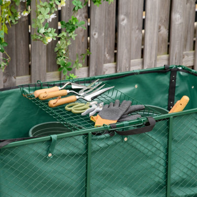 Outsunny Heavy Duty Garden Cart Truck Trolley Wheelbarrow Trailer - 8