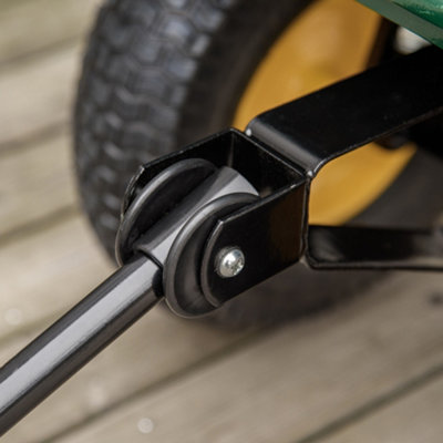Outsunny Heavy Duty Garden Cart Truck Trolley Wheelbarrow Trailer - 9