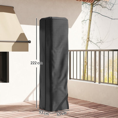 Outsunny Heavy Duty Gas Pyramid Outdoor Cover, Black