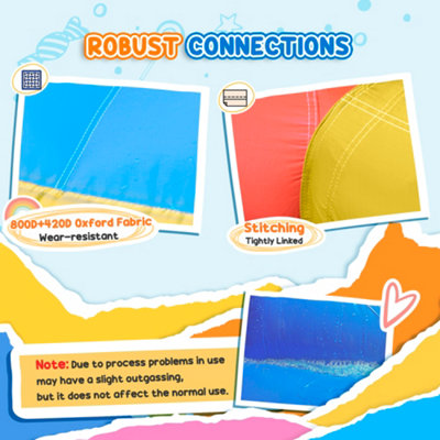Outsunny Kids Bouncy Castle House Inflatable Trampoline Slide Water Pool 3 in 1 with Blower for Kids Age 3-8 Rocket Design - 4