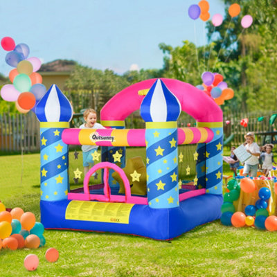 White Bounce House With Blower,Kids Bounce House,Ball Pool Family