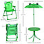 Outsunny Kids Folding Picnic Table and Chair Set Frog Pattern