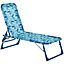 Outsunny Kids Garden Chairs Lounge Chair Sun Lounger Blue