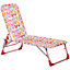Outsunny Kids Garden Chairs Lounge Chair Sun Lounger Pink