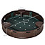 Outsunny Kids Outdoor Round Sandbox w/ Canopy for 3-12 years old Brown