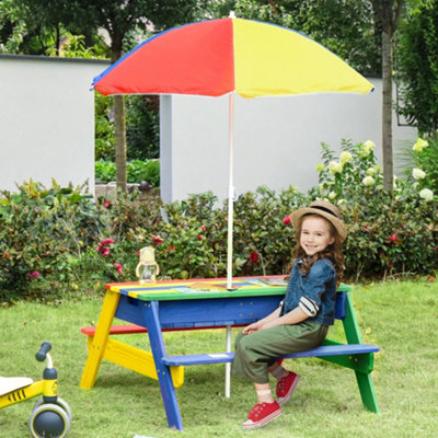 Childrens picnic bench discount parasol