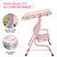 Outsunny Kids Two-Seater Swing Chair Double Garden Seat Pink