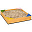 Outsunny Kids Wooden Sand Pit, Children Sandbox w/ Non-Woven Fabric, Four Seats, for Gardens, Playgrounds - Natural Wood Effect