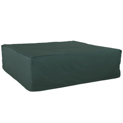 Outsunny Large Garden Set Square Cover Outdoor Furniture Waterproof Resist Fade Green