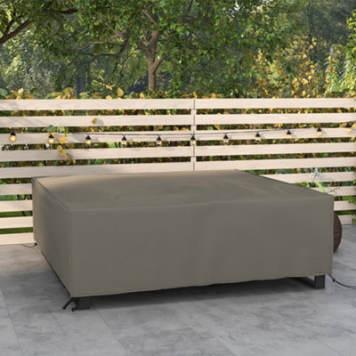 Outsunny Large Garden Set Square Cover Outdoor Furniture Waterproof Resist Fade Grey