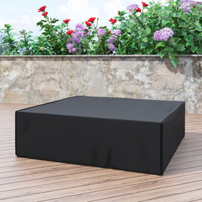 Outsunny Large Garden Set Square Cover Outdoor Furniture Waterproof ...