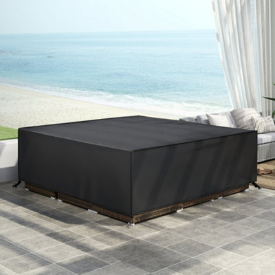 Outsunny Large Garden Set Square Cover Outdoor Furniture