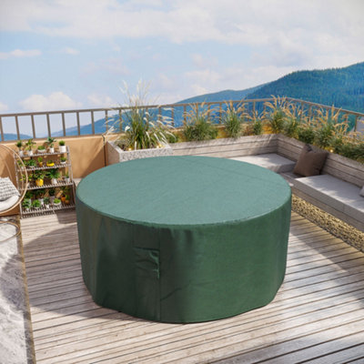 Outsunny Large Outdoor Set Round Cover Garden Furniture Waterproof Resist Fade