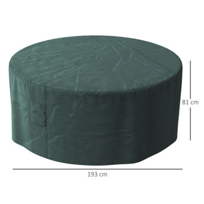 Outsunny Large Outdoor Set Round Cover Garden Furniture Waterproof Resist Fade - 3