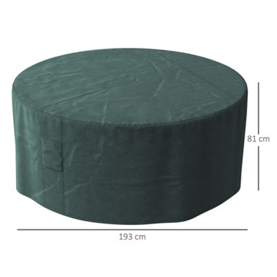 Outsunny Large Outdoor Set Round Cover Garden Furniture Waterproof Resist Fade
