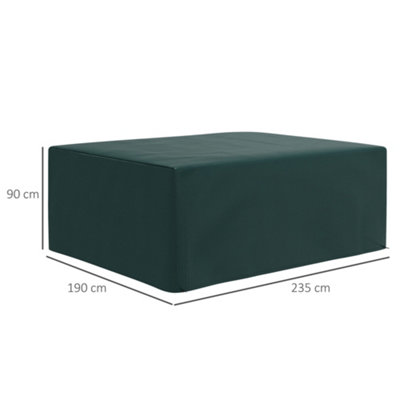 Outsunny Large Patio Set Cover Outdoor Garden Furniture Cover 235x190x90cm - 3
