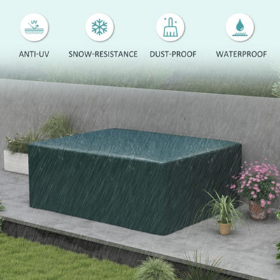 Outsunny Large Patio Set Cover Outdoor Garden Furniture Cover 235x190x90cm - 4