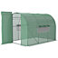 Outsunny Large Walk-In Greenhouse, Plant Gardening Tunnel Hot House with Metal Hinged Door, Galvanised Steel Frame & Mesh Windows