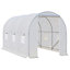 Outsunny Large Walk-in Greenhouse Poly Tunnel Galvanised Garden Plants Grow Tent
