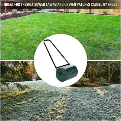 Outsunny Lawn Roller Large Heavy Duty Metal Sand or Water Filled Garden Outdoor