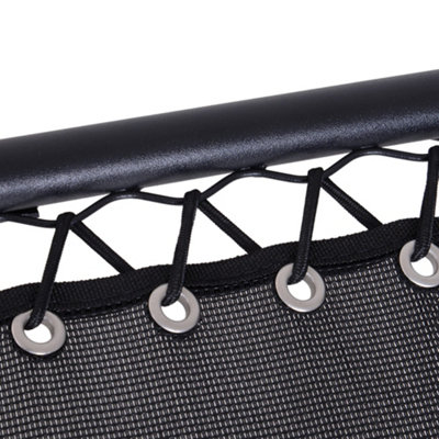 Outsunny Metal Frame Zero Gravity Lounger w/ Head Pillow for Patio Decking Black - 9