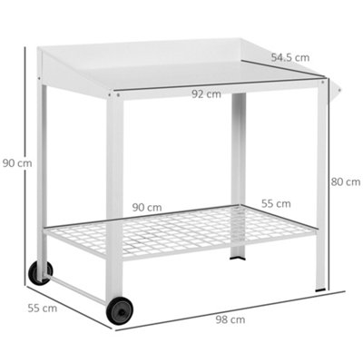 Steel on sale potting bench