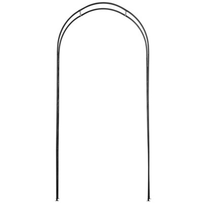 Outsunny Metal Vintage Garden Arch Lawn Arbor Trellis Rose Plant Climbing Rack - 8