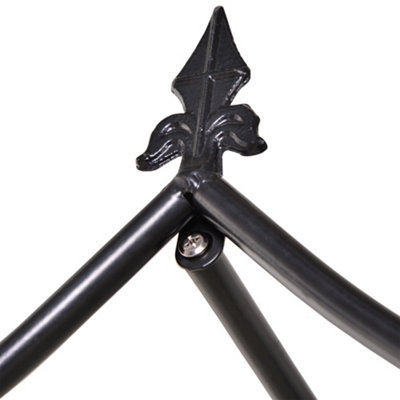 Outsunny Metal Vintage Style Garden Arch Lawn Arbor Trellis Climbing Plant Rose - 8