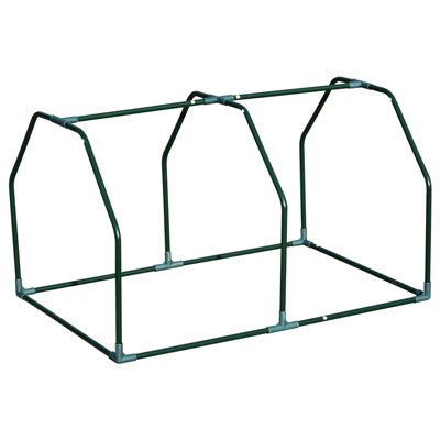 Outsunny Mini  Greenhouse Grow House PVC Cover Steel Frame White 99 x 71 x 60cm - 7