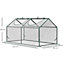 Outsunny Mini Greenhouse Portable Flower Planter Tomato Vegetable House for Garden Backyard with Zipper 120 x 60 x 60 cm, Clear