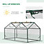 Outsunny Mini Greenhouse Portable Flower Planter Tomato Vegetable House for Garden Backyard with Zipper 120 x 60 x 60 cm, Clear