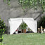 Outsunny Mini Greenhouse Portable Garden Growhouse with Zipper Design, White