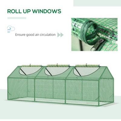 Outsunny Mini Greenhouse Small Plant Grow House w/ 3 Windows for Outdoor - 5