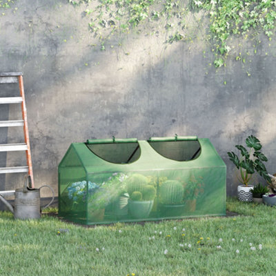 Outsunny Mini Greenhouse Small Plant Grow House w/ PE Cover Windows for Outdoor